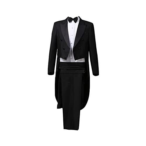 Trajes de esmoquin para hombre de corte ajustado, traje formal para espectáculo de magia, chaqueta de frac, chaqueta de cosplay, disfraz elegante, chaqueta de fiesta de príncipe, esmoquin bordado