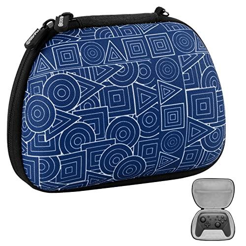 GEEKRIA Funda de Viaje Controlador Compatible con Steam Controller, Razer Wolverine V3 Pro, V2 Pro, Victrix, Luna, Bolsa portátil rígida, Caja de Almacenamiento Protectora (Azul)