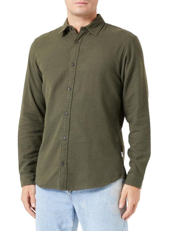 Jack & Jones Jjplain Fall Solid Shirt LS Camisa para Hombre