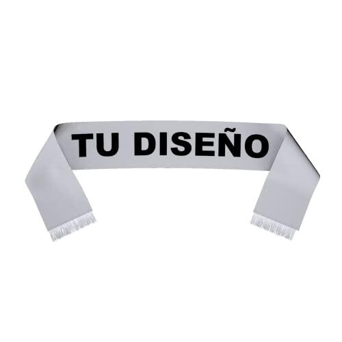 KALLPA Bufandas de fútbol personalizadas. Con escudo, número y textos a elegir. Diseño personalizado (100% PERSONALIZADO)
