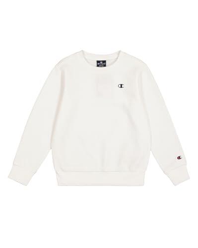 Champion Legacy Basics B-Ultralight Powerblend Fleece Crewneck Sudadera Niños y Adolescentes, Color Blanco., 11-12 Years