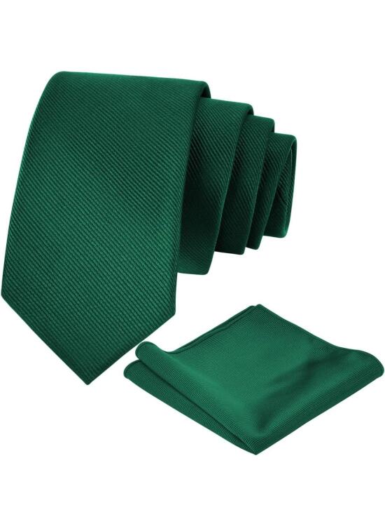 Aomig Corbatas de Hombre Modernas, Corbata de Color Solido Clásico con Pañuelos Hombre Bolsillo, Accesorio Traje Hombre para Business Fiesta Boda, Regalos Originales para Hombre