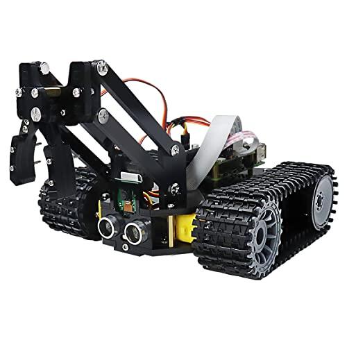 Freenove Tank Robot Kit for Raspberry Pi 5 4 B 3 B+ Zero 2 W, Crawler Chassis, Grab Objects, Ball Tracing, Line Tracking, Obstacle Avoidance, App Control, Camera, Servo (Raspberry Pi Not Included)