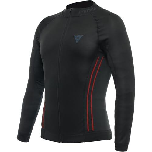 Dainese No Wind Thermo LS, Camiseta Térmica Interior Moto, Hombre, Negro/Rojo, XL/X
