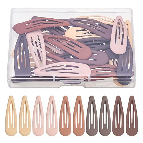 FANTESI 30 pinzas para el pelo para niñas, 5 cm, para niños, con caja, para niñas y niños