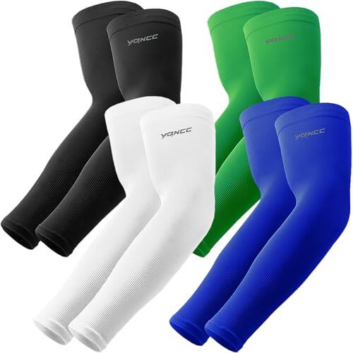 YQXCC 4 Pares Mangas del Brazo Protección UV - Cubierta de Tatuaje Mangas de Enfriamiento para Hombre Mujer Deportes Ciclismo Golf