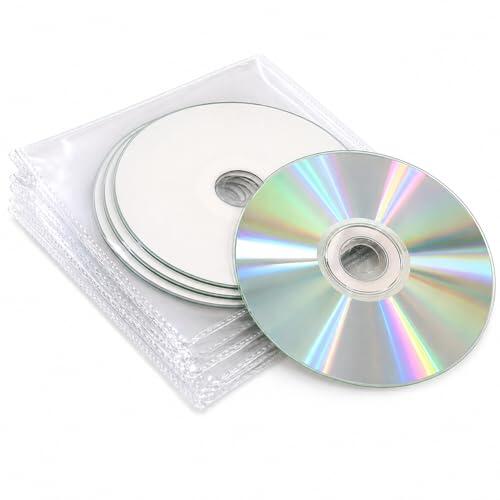 Ritek - 20 discos CD-R profesionales grabables por inyección de tinta blanca con una velocidad de escritura de 52x en fundas de plástico Dragon Trading con solapa