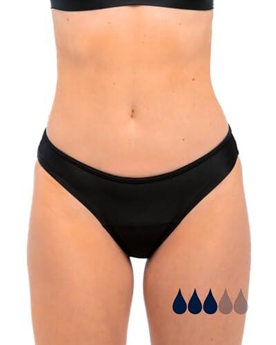 SORIO® Bikini Menstrual Flujo Medio - Mujer y Niña - Absorbente, Antifugas y Antiodor - Bikini Menstrual para Flujo Moderado - Discreto, Cómodo e Innovador - Piscina y Playa - Eva XS