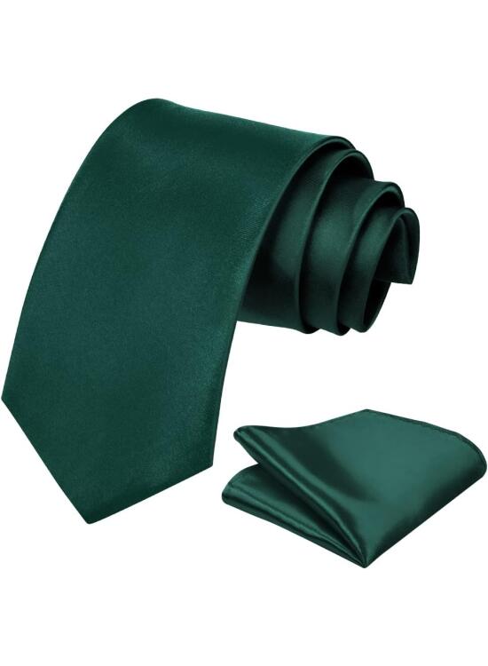 Aomig Corbatas de Hombre Modernas, Corbata de Color Solido Clásico con Pañuelos Hombre Bolsillo, Accesorio Traje Hombre para Business Fiesta Boda, Regalos Originales para Hombre