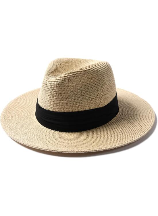 FURTALK Sombrero de Paja de ala Ancha Unisex para Hombres y Mujeres Sombrero de Paja Ajustable