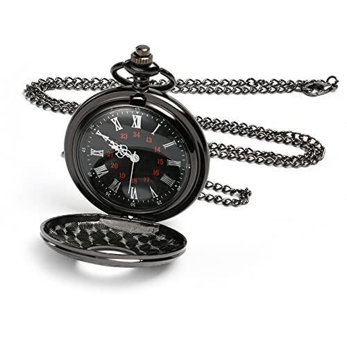 Vicloon Reloj de Bolsillo Vintage Con Cadena, Antiguo, Regalo para Cumpleaños, Aniversario, Navidad, Día del Padre