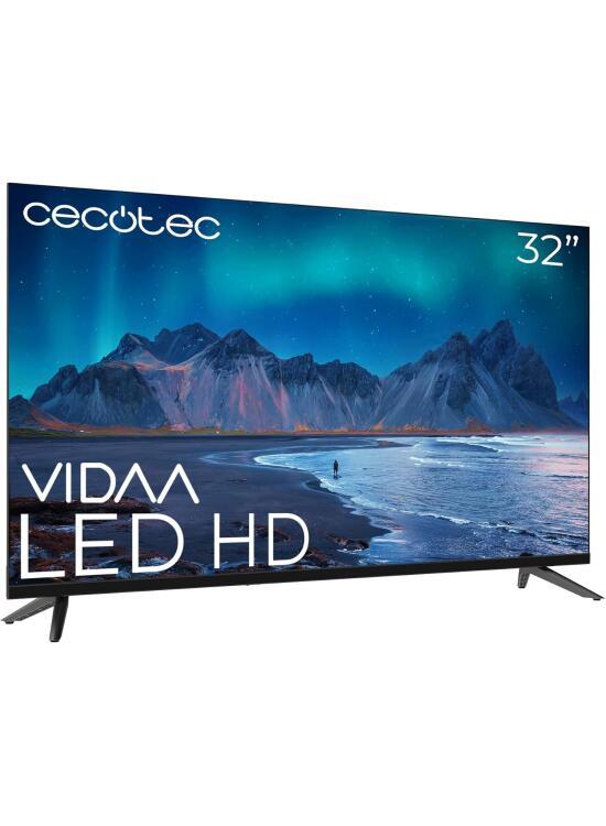 Cecotec Smart TV - Televisor LED - 32 Pulgadas - Resolución HD A5 Series ALH50032. Smart TV VIDAA, Sistema Dolby Audio, WiFi, Salida de Auriculares, Chromecast, 3 HDMI y 2 USB