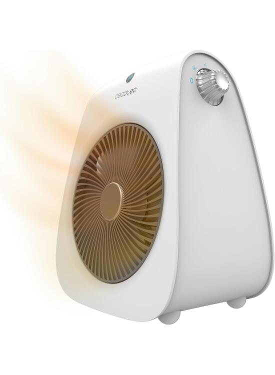 Cecotec Calefactor Eléctrico ReadyWarm 2000 Max Force White,Termoventilador 2000 W de potencia, 3 modos de funcionamiento, 2 niveles de potencia, 20 m2