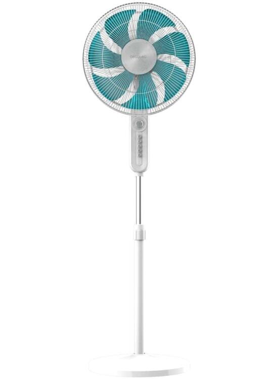 Cecotec Ventilador de Pie EnergySilence 610 Max Flow. 70W, Diámetro de 16", 7 Aspas, Temporizador 2h, 4 Velocidades, Oscilación de 90º y Altura Ajustable hasta 130cm