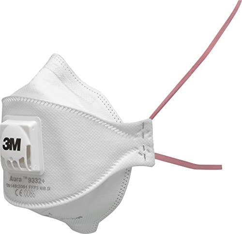 3M Aura Mascarilla para partículas, FFP3, con válvula, 9332+, Talla única