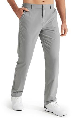 Libin Pantalón de Golf Hombre Elástico Slim Fit Ligeros y Pantalones Deporte Senderismo con Bolsillos 36W 30L Licht Grau