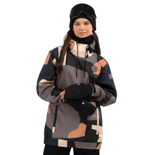 SIROKO - Chaqueta de Nieve para Mujer W1-W Sandboard - M - Negro/Marrón