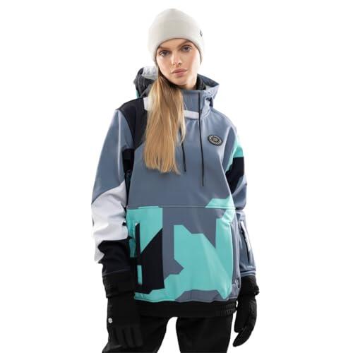 SIROKO - Chaqueta de Nieve para Mujer W1-W Ushuaia - M - Turquesa/Gris