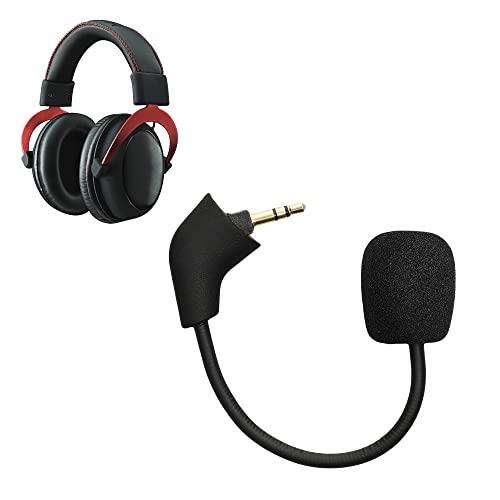 kwmobile Micrófono Compatible con Kingston HyperX Cloud/Cloud X/CloudX Core - Microfono Repuesto para Auriculares Gaming - Negro