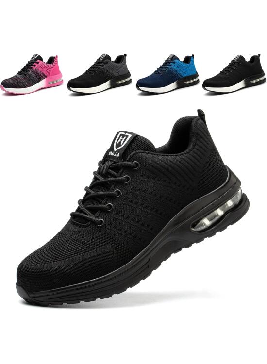 Zapatos de Seguridad Hombre Mujer Calzado de Seguridad Ligero Comodo Zapatillas de Seguridad con Punteras de Acero Transpirable Antideslizante