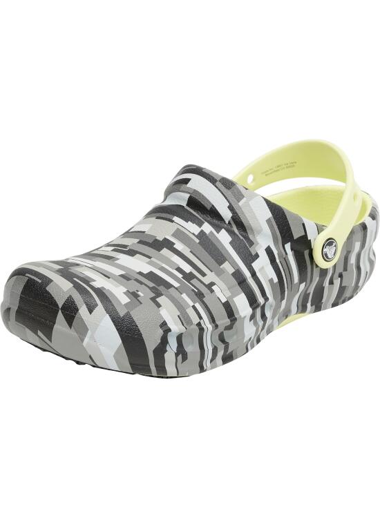 Crocs Unisex Adulto Bistro Work Graphic Clog Zueco, Black/Lime, 36/37 EU