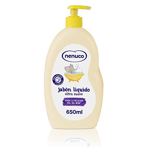 Nenuco Jabón Líquido Ultra Suave, con Aloe Vera, para Cuerpo y Cabello, 650 ml