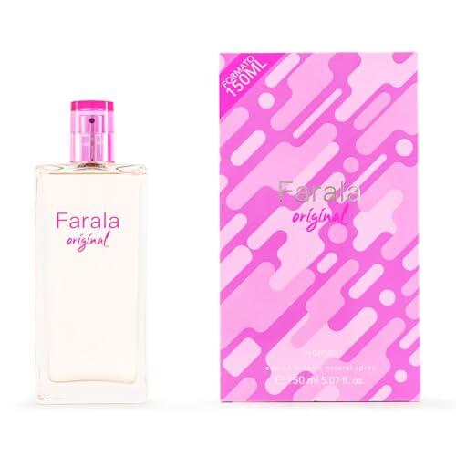 FARALA - Original 150 ml, Colonia Mujer, Perfume Formato Spray, Eau de Toilette Natural y Femenina, Aroma Floral Especiado, Fragancia Fresca, Juvenil y de Larga Duración