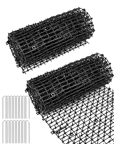 QWORK® Paquete de 2 Pinchos Anti Gatos -200cm x 30cm - Alambre de Espino Ahuyentador Gatos para Perros, Gatos y Otros Animales