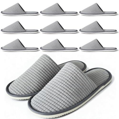 Anmerl 10 Pares de Zapatillas Desechables para Hotel - Calzado al por Mayor para Casas de Huéspedes, Spa, Bodas y Viajes, Talla Universal, Antideslizante, Lavable, Empaque Individual