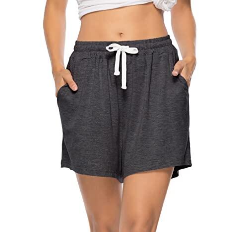 Vlazom Pantalon Pijama y Pantalones Cortos de Algodón para Mujer