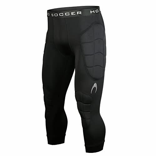 HO Soccer - Malla de Portero Acolchado Raven 3/4 - Pantalón Pirata con Protecciones Unisex Adulto, S