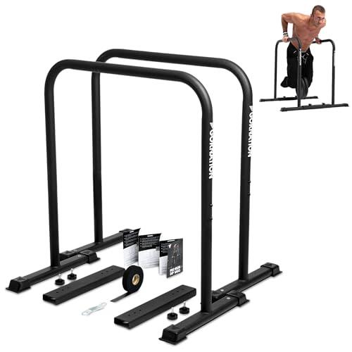 GORNATION Barras Paralelas Calistenia, Barras de Dip, Equipo de Entrenamiento de Calistenia, Fitness y Gimnasia con Pies Antideslizantes, Dip Bars, Paralelas para Entrenamiento en Casa y Exteriores