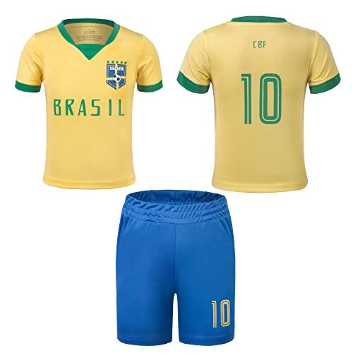 BDONDON Camiseta de fútbol juvenil para niños y niñas, transpirable, ligera, para entrenamiento de fútbol (tallas para bebés y jóvenes), 9-10 Years