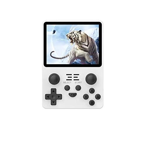 Powkiddy RGB20S - Consola de Juegos de Mano, Tarjeta TF de 16G+128G incorporada, 20000 Juegos, Pantalla IPS de 3.5 Pulgadas, portátil RGB20S con Sistema de código Abierto, Consola de Juegos Retro