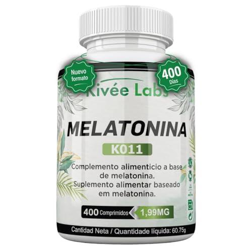 KivéeLabs® 400 Comprimido Melatonina Pura 1,99 mg Suministro +1 Año | Rápida Asimilación | Suministro para +1 año | Ayuda con el insomnio y trastornos del sueño | Vegano sin OMG | Fabricado en España