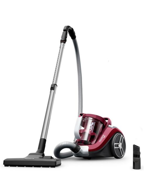 Rowenta Compact Power XXL - Aspiradora sin bolsa, motor bajo consumo, 900 W, filtración ciclónica avanzada de 3 niveles, depósito de suciedad extragrande de 2,5 L, compacta, kit clásico, RO4B23