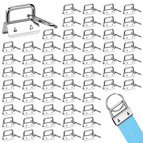 Heveer Hardware para Llavero 62 Piezas Hardware de Pulsera con Llavero Pulseras De Bolsillo Herrajes para Cierre de Cordón para Manualidades de Tela de Cordón de Bricolaje