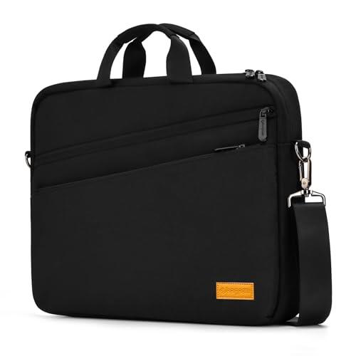 bagasin Maletín para ordenador portátil, compatible con portátiles de hasta 15, 15,6 y 16 pulgadas, ampliable, impermeable, bolso de hombro, bolsa de transporte, bolsa para ordenador portátil