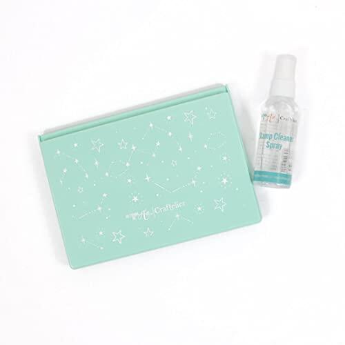Craftelier - Kit Limpiador de Sellos Incluye Bandeja Limpiadora de Sellos + Spray Limpiador de Sellos Grande 80 ml | Ideal para Mantener Sellos de Caucho, Acrílicos o Fechadores en Perfecto Estado