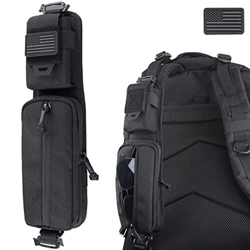 WYNEX Accesorios molle Bolsa con Bolsillos de Doble Cremallera, Correa para Mochila, Correa de Hombro, Accesorio Molle, Accesorios tácticos, Bolsa de Hombro con Cremallera, Soporte Adicional para