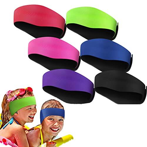Diadema de Natación, Diadema Impermeable con Protección para los Oídos, Cinta para la cabeza de natación, impermeable, con alta elasticidad y cierre de velcro, para proteger las orejas(negro)