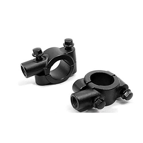 Aiuphing Soporte Espejo moto, 2 Piezas Adaptador Espejo Motocicleta, Aluminio Soporte Manillar Motocicleta para 22mm (7/8") Manillar Universal (Soporte 22mm M10)