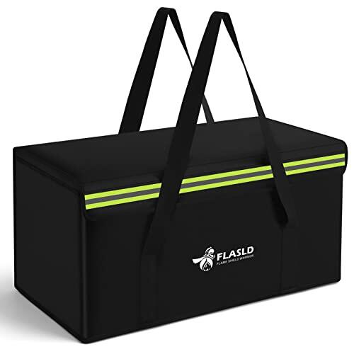 FLASLD Bolsa ignifuga Documentos, Bolsa Segura Resistente al Agua, Plegable y portátil, Organizador de Archivos a Prueba de Polvo para Oficina en casa Bolsa de Almacenamiento, 60 x 30 x 30 cm