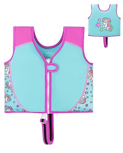 Chaleco Natacion para Niños y Niñas, Chaleco Flotador Chaleco Piscina, Flotante con Chaleco con Correa de Seguridad Ajustable para Niños de 10-25kg/2-6 años