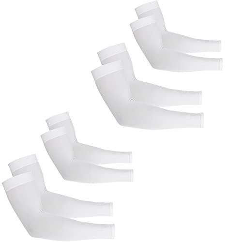 Ouligay 4 pares mangas para brazos protección sol manga brazo protector sol brazo manguitos proteccion solar uv manga compresion mangas ciclismo tatuaje bicicleta running gaming