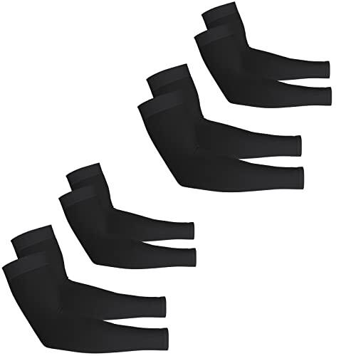 Ouligay 4 pares mangas para brazos protección sol manga brazo protector sol brazo manguitos proteccion solar uv UPF 50 manga compresion mangas ciclismo tatuaje bicicleta running
