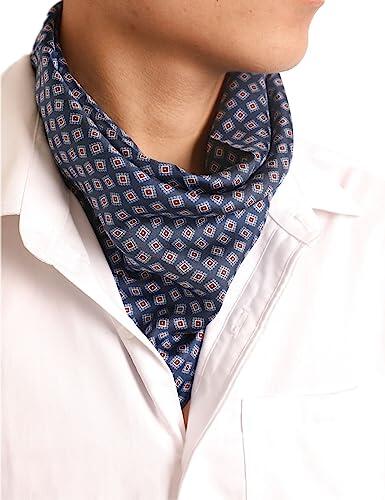 Prettystern Pañuelo de cuello enrollado a mano mujer hombre unisex 100% seda bandana verano Pañuelo de cuello seda pequeño 17 Azul