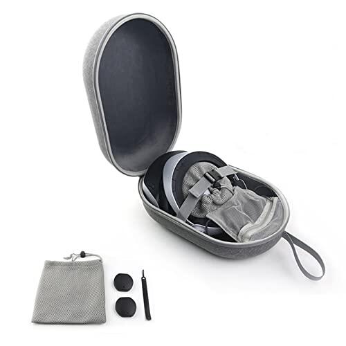 NUHFUFA Funda Protectora de Transporte Compatible con PS VR2, Bolsa de Almacenamiento portátil con Cubiertas de Lentes, Bolsa de Malla,Brida para Auriculares y de Controladores táctiles