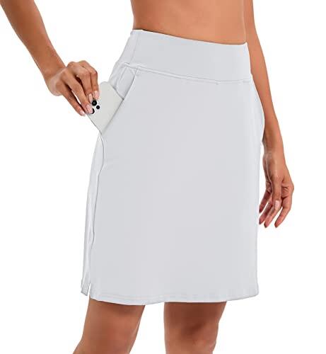 Timuspo Falda de pantalón hasta la Rodilla de Mujer, Falda de Viaje Casual, Falda de Trabajo con pantalón Interior, Falda de Carrera, Sport Skort