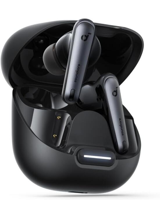 Soundcore by Anker Liberty 4 NC Auriculares Inalambricos Bluetooth, 98,5% Reducción del Ruido, Cancelación Ruido Adaptable a oídos y Entorno, Hi-Res Audio, 50 Horas, Carga inalámbrica, Bluetooth 5.3